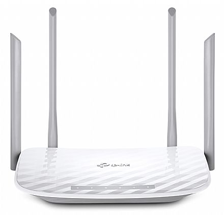 Roteador, Repetidor & Acess Point - Roteador Wi-Fi TP-Link Archer C5W AC1200 - Gigabit - Dual Band 2.4 GHz e 5 GHz - 1 Porta USB - 4 Antenas