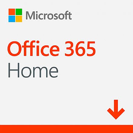Software - Microsoft Office 365 Home - Licença Anual para 6 usuários + 1 TB de Armazenamento One Drive - PC, Mac, iOS e Android - Versão Download - 6GQ-00088