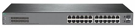 Rede Switch - Switch 24 portas HPE Aruba 1920S-24G-2SPF - Gerenciável - 24 portas Gigabit + 2 portas SFP - JL381A