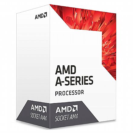 Processador AMD - AMD A10 9700 Quad Core - Bristol Ridge - 3.5GHz (3.8GHz Turbo) - Cache 2MB - AM4 - TDP 65W - AD9700AGABBOX