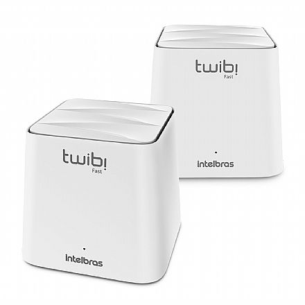 Roteador, Repetidor & Acess Point - Roteador Wi-Fi Intelbras Twibi Fast AC1200 - Kit 2 unidades - Tecnologia Wi-Fi MESH - Dual Band 2.4 GHz e 5 GHz