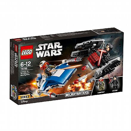 Brinquedo - LEGO Star Wars Microfighters - A-wing vs. Silenciador TIE - 75196