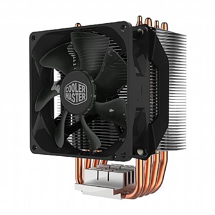 Cooler CPU - Cooler Master Hyper H412R (AMD / Intel) - Soquete LGA 1700 / 1200 / 1150 / 1151 / 1155 / 1156 - RR-H412-20PK-R2