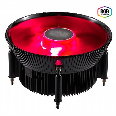 Cooler CPU - Cooler para Intel - Soquete LGA 1200 / 1150 / 1151 / 1155 / 1156 - Cooler Master i71C - com LED RGB - RR-I71C-20PC-R1