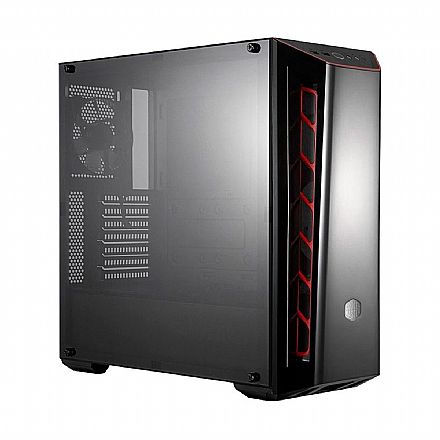 Gabinete - Gabinete Cooler Master MasterBox MB520 Red - Janela Lateral em Acrílico - USB 3.0 - MCB-B520-KANN-S00