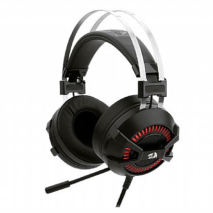 Fone de Ouvido - Headset Gamer Redragon BIO - com LED e Vibração - Microfone Retrátil - Conector P3 - BIO H801