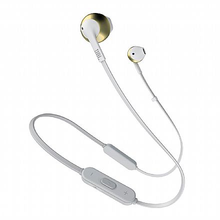 Fone de Ouvido - Fone de Ouvido Bluetooth Auricular JBL Tune 205BT - com Microfone - Champagne Gold - JBLT205BTCGD