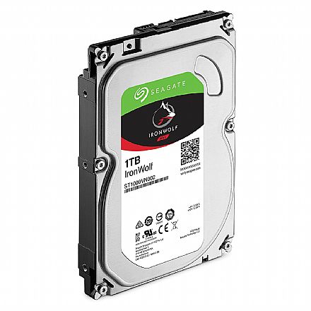 HD (Disco Rígido) - HD 1TB NAS SATA - 5900RPM - 64MB Cache - Seagate IronWolf - ST1000VN002