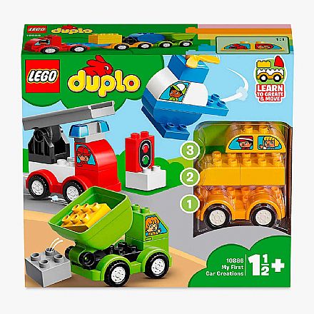 Brinquedo - LEGO Duplo - Minhas Primeiras Criações de Carros - 10886