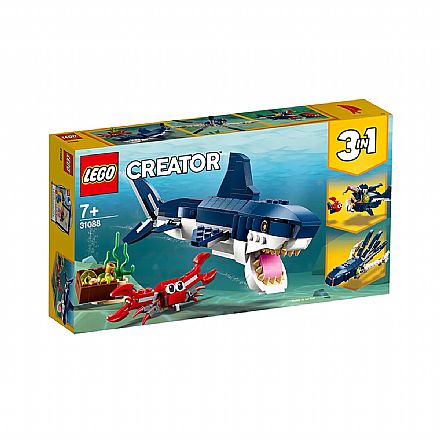 Brinquedo - LEGO Creator - Modelo 3 em 1: Criaturas do Fundo do Mar - 31088
