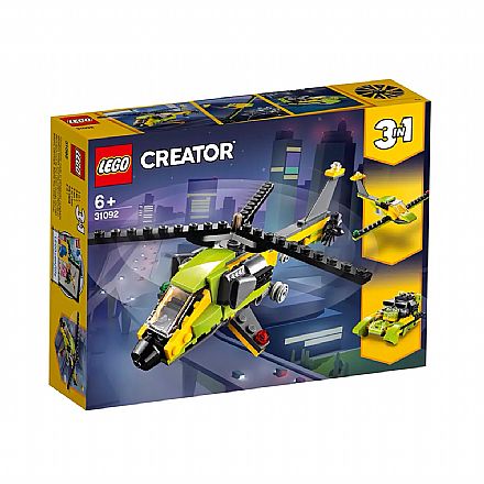 Brinquedo - LEGO Creator - Modelo 3 em 1: Velocidade no Céu e no Mar - 31092