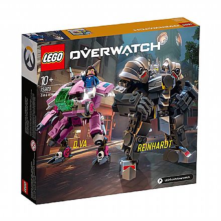 Brinquedo - LEGO Overwatch - D.Va e Reinhardt - 75973