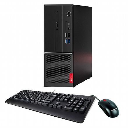 Computador - Computador Lenovo V530S SFF - Intel i5 8400, 8GB, HD 1TB + SSD 240GB, GTX 1650, Kit Teclado e Mouse, Windows 10 Pro - 10TXA01CBP