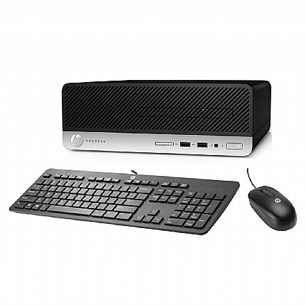 Computador - Computador HP ProDesk 400 G5 - Intel Core i3-8100, 8GB, HD 500GB + SSD 240GB, Windows 10 Pro, Kit Teclado e Mouse - 5LA53LA