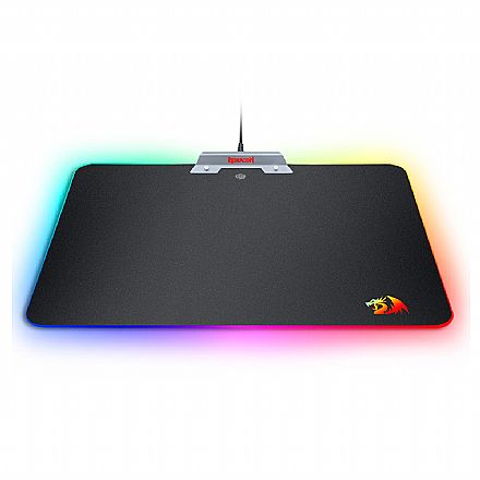 Mouse pad - Mousepad Gamer Redragon Orion - 350 x 250 x 3.6mm - Iluminação RGB - USB - P011