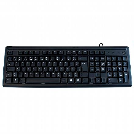 Teclado - Teclado USB HP 100 - Padrão ABNT2 - Preto - 2UN30AA