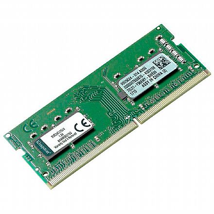 Memória para Notebook - Memória SODIMM 4GB DDR4 2400MHz Kingston - para Notebook - KVR24S17S6/4