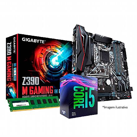 Processador Intel - Kit Upgrade Intel® Core™ i5 9400F + Gigabyte Z390 M GAMING + Memória 8GB DDR4