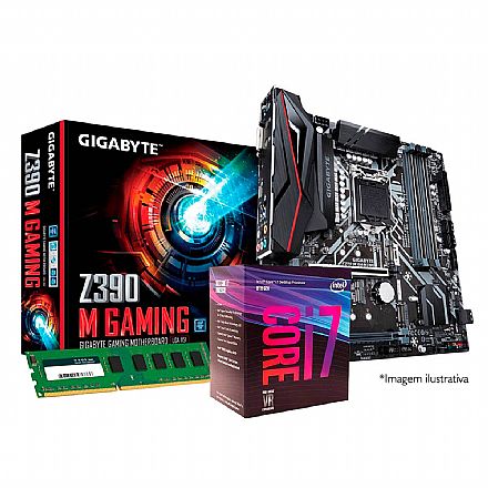 Processador Intel - Kit Upgrade Intel® Core™ i7 8700 + Gigabyte Z390 M GAMING + Memória 16GB DDR4