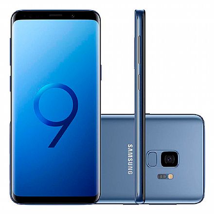 Smartphone - Smartphone Samsung Galaxy S9 - Tela 5.8" Edge sAMOLED, Octa Core, 128GB, Dual Chip 4G, Câmera 12MP com Super Slow Motion, Leitor de Digital - Azul SM-G9600/DS