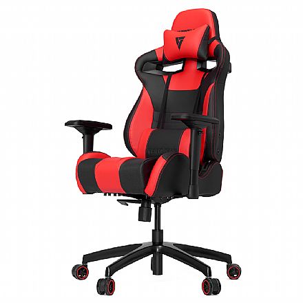 Cadeiras - Cadeira Gamer Vertagear Racing Series S-Line VG-SL4000_RD - Encosto Reclinável de 140º - Construção em Aço - Preta e Vermelho