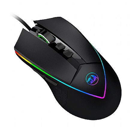 Mouse - Mouse Gamer Redragon Emperor - 12400dpi - 7 Botões Programáveis - LED RGB - M909