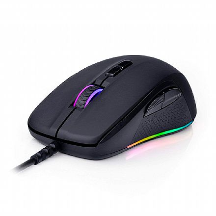 Mouse - Mouse Gamer Redragon Stormrage Black - 10000dpi - 7 Botões Programáveis - LED RGB - M718-RGB