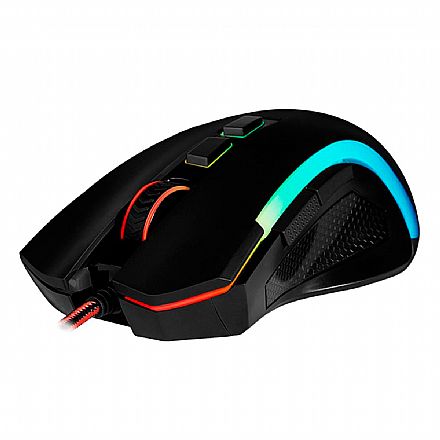 Mouse - Mouse Gamer Redragon Griffin - 7200dpi - 6 Botões Programáveis - LED RGB - M607