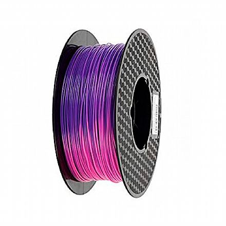 Filamento 3D - Filamento para Impressora 3D FFF - PLA Termocrômico - Roxo para Rosa - 0,5Kg - 1,75mm - Flashforge