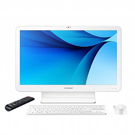 Computador All in One - Computador All In One Samsung E3 - Tela 21.5" Full HD, Intel i3 7100U, 4GB, HD 500GB, TV Digital, Teclado e Mouse Sem Fio, Windows 10 - DP500A2M-KW3BR