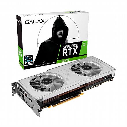 Placa de Vídeo - GeForce RTX 2080 Ti 11GB GDDR6 352bits - Dual White - 1-Click OC - Galax 28IULBUCT4KK