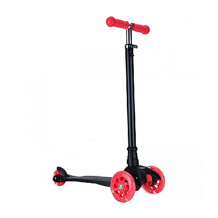 Brinquedo - Patinete Infantil Multilaser Atrio ES112 - Dobrável - 3 Rodas com LED - Guidão ajustável - Suporta até 40Kg - Preto e Vermelho