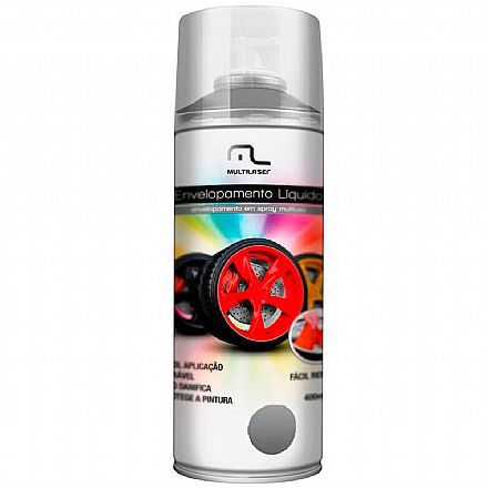 Acessorio automotivo - Spray de Envelopamento Líquido Emborrachado Multilaser - 400ml - Prata - AU423