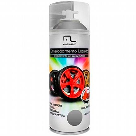 Acessorio automotivo - Spray de Envelopamento Líquido Emborrachado Multilaser - 400ml - Grafite - AU429