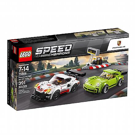 Brinquedo - LEGO Speed Champions - Porsche 911 RSR e 911 Turbo 3.0 - 75888