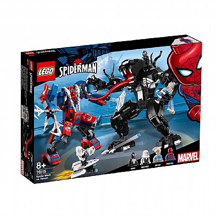 Brinquedo - LEGO Marvel Super Heroes - Robô-Aranha vs Venom - 76115