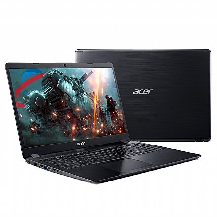 Notebook - Notebook Acer Aspire A515-52G-58LZ - Tela 15.6", Intel i5 8265U, 32GB, SSD 480GB, GeForce MX130, Windows 10