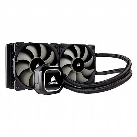 Water Cooler - Water Cooler Corsair Hydro Series H100X - Cooler para Processador AMD / Intel - LED Branco - CW-9060040-WW