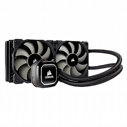 Water Cooler - Water Cooler Corsair Hydro Series H100X - (AMD/Intel) - LED Branco - CW-9060040-WW