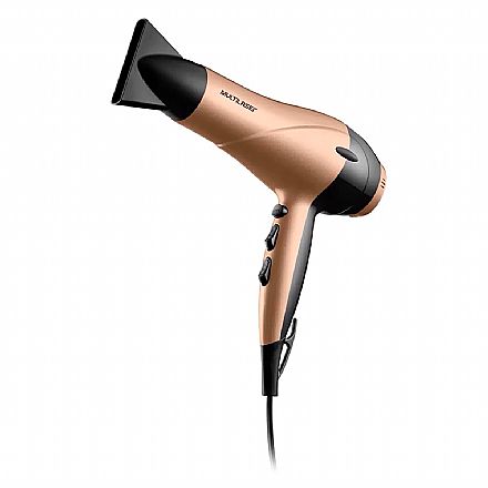 Beleza e Cuidado Pessoal - Secador de Cabelo Gold - 127V - 1900W - 2 Velocidades e 3 Combinações de Temperatura - Dourado - Multilaser EB019