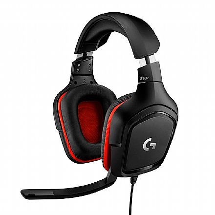 Fone de Ouvido - Headset Gamer Logitech G332 - Drivers 50mm - G HUB - Controle de Volume - Conector P2