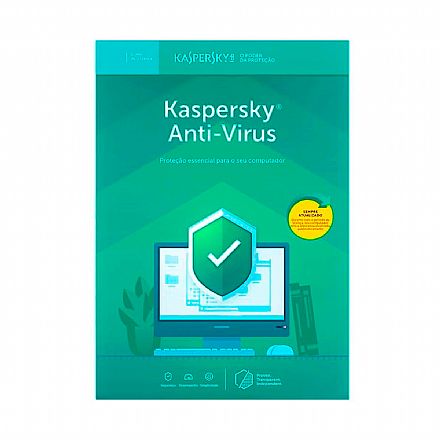 Software - Kaspersky Antivírus - Licença de 1 Ano - para 5 PCs - Versão Download