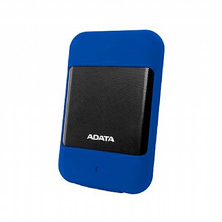 HD Externo - HD Externo 1TB Portátil Adata HD700 - Proteção Anti Impacto - USB 3.1 - Preto e Azul - AHD700-1TU31-CBL