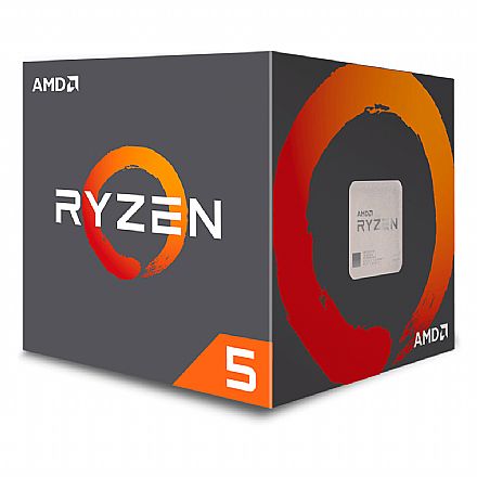 Processador AMD - AMD Ryzen 5 2600 Hexa Core - 12 Threads - 3.4GHz (Turbo 3.9GHz) - Cache 19MB - AM4 - TDP 65W - YD2600BBAFBOX - sem Gráfico Integrado