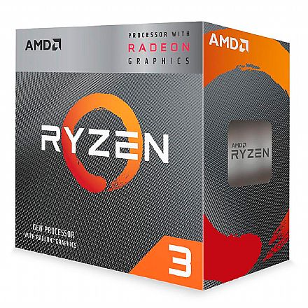 Processador AMD - AMD Ryzen 3 3200G Quad Core - 4 Threads - 3.6GHz (4.0GHz Turbo) - AM4 - TDP 65W - YD320GC5FIBOX