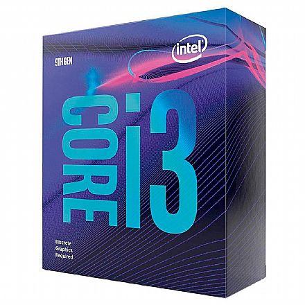 Processador Intel - Intel® Core i3 9100F - LGA 1151 - Quad Core - 3.60GHz (Turbo 4.2 Ghz) - Cache 6MB - 9ª Coffee Lake Refresh - BX80684I39100F [i]