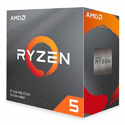 Processador AMD - AMD Ryzen 5 3600 Hexa Core - 12 Threads - 3.6GHz (Turbo 4.2GHz) - Cache 32MB - AM4 - TDP 65W - Wraith Stealth Cooler - 100-100000031BOX - sem gráfico integrado