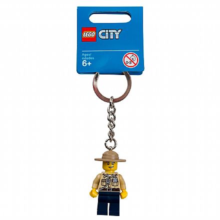 Brinquedo - LEGO - Chaveiro - City - Polícia do Pântano - 853463