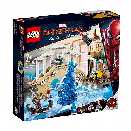 Brinquedo - LEGO Marvel - Homem-Aranha: Longe de Casa - Ataque do Homem-Hídrico - 76129