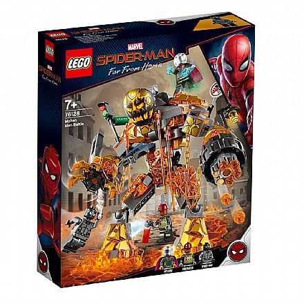 Brinquedo - LEGO Marvel Super Heroes - Homem-Aranha: Longe de Casa - A Batalha contra o Monstro de Fogo - 76128